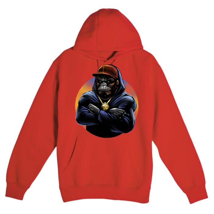 Bad Ass Hip Hop Monkey Premium Pullover Hoodie