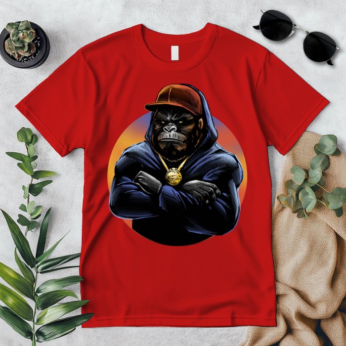 Bad Ass Hip Hop Monkey Premium T-Shirt