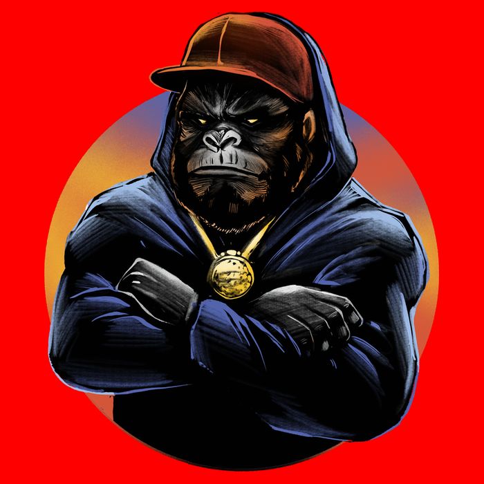 Bad Ass Hip Hop Monkey Premium T-Shirt