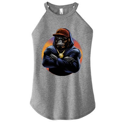 Bad Ass Hip Hop Monkey Women’s Perfect Tri Rocker Tank