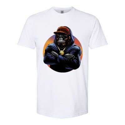 Bad Ass Hip Hop Monkey Softstyle® CVC T-Shirt