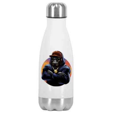 Bad Ass Hip Hop Monkey Stainless Steel Insulated Water Bottle