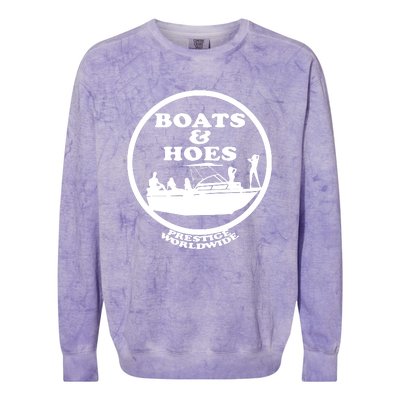 Boats And Hoes Colorblast Crewneck Sweatshirt