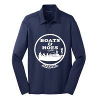 Boats And Hoes Silk Touch Performance Long Sleeve Polo