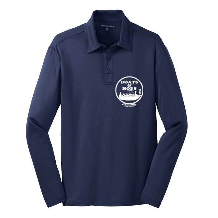 Boats And Hoes Silk Touch Performance Long Sleeve Polo