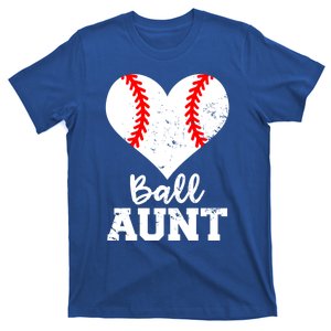 Ball Aunt Heart Funny Baseball Aunt Cool Gift T-Shirt