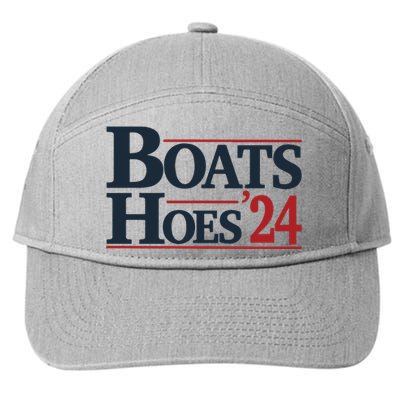 Boats And Hoes 2024 Election Funny 4th Of July 7-Panel Snapback Hat