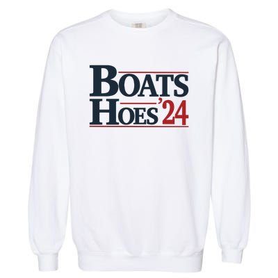 Boats And Hoes 2024 Election Funny 4th Of July Garment-Dyed Sweatshirt