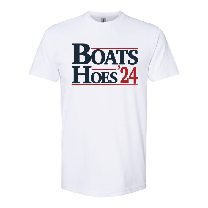 Boats And Hoes 2024 Election Funny 4th Of July Softstyle CVC T-Shirt