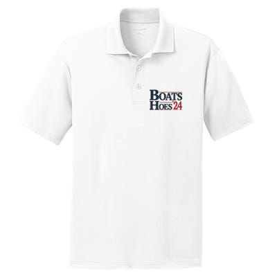 Boats And Hoes 2024 Election Funny 4th Of July PosiCharge RacerMesh Polo