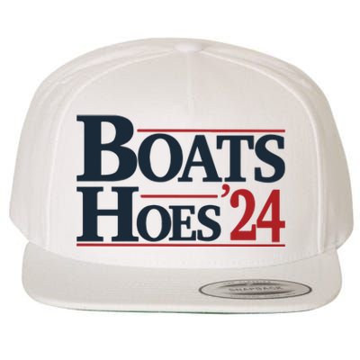 Boats And Hoes 2024 Election Funny 4th Of July Wool Snapback Cap