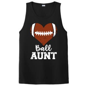 Ball Aunt Heart Funny Football Aunt Cute Gift PosiCharge Competitor Tank