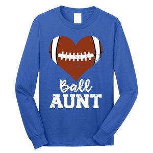 Ball Aunt Heart Funny Football Aunt Cute Gift Long Sleeve Shirt