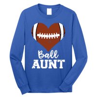 Ball Aunt Heart Funny Football Aunt Cute Gift Long Sleeve Shirt