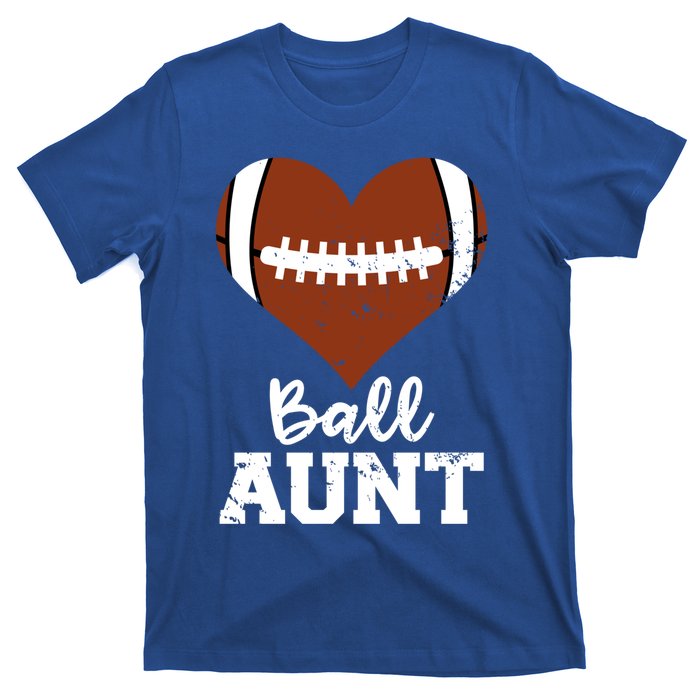 Ball Aunt Heart Funny Football Aunt Cute Gift T-Shirt