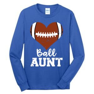 Ball Aunt Heart Funny Football Aunt Cute Gift Tall Long Sleeve T-Shirt