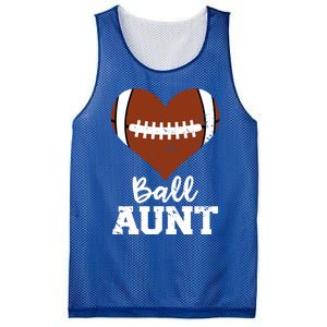 Ball Aunt Heart Funny Football Aunt Cute Gift Mesh Reversible Basketball Jersey Tank