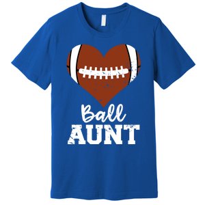 Ball Aunt Heart Funny Football Aunt Cute Gift Premium T-Shirt