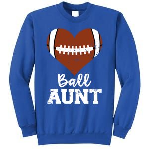 Ball Aunt Heart Funny Football Aunt Cute Gift Tall Sweatshirt