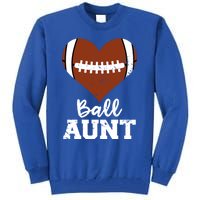 Ball Aunt Heart Funny Football Aunt Cute Gift Tall Sweatshirt