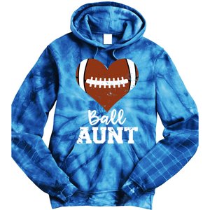 Ball Aunt Heart Funny Football Aunt Cute Gift Tie Dye Hoodie