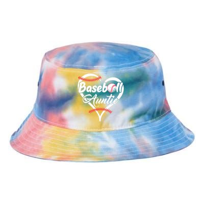 Baseball Aunt Heart Proud Baseball Auntie Gift Tie Dye Newport Bucket Hat