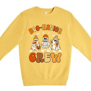 Behavior Analyst Halloween Aba Cute Ghost Boo Havior Crew Premium Crewneck Sweatshirt