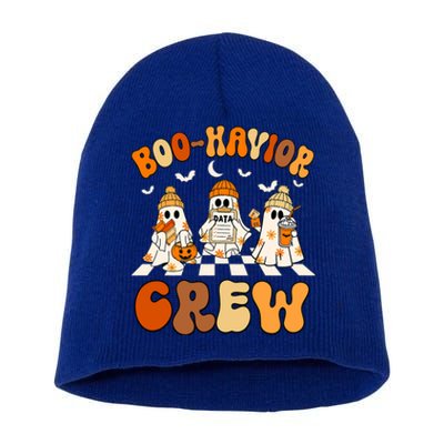 Behavior Analyst Halloween Aba Cute Ghost Boo Havior Crew Short Acrylic Beanie