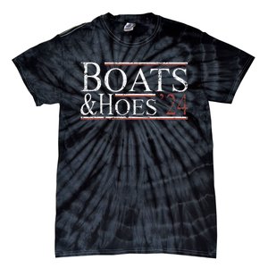 Boats And Hoes 2024 Funny Political Election 2024 Tie-Dye T-Shirt