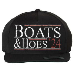 Boats And Hoes 2024 Funny Political Election 2024 Wool Snapback Cap