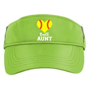 Ball Aunt Heart Funny Softball Aunt Cool Gift Adult Drive Performance Visor