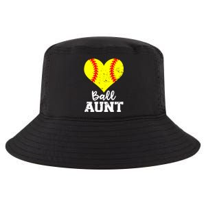 Ball Aunt Heart Funny Softball Aunt Cool Gift Cool Comfort Performance Bucket Hat