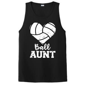 Ball Aunt Heart Funny Volleyball Aunt Gift PosiCharge Competitor Tank