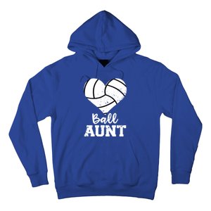 Ball Aunt Heart Funny Volleyball Aunt Gift Hoodie