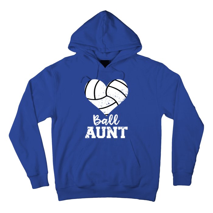 Ball Aunt Heart Funny Volleyball Aunt Gift Hoodie