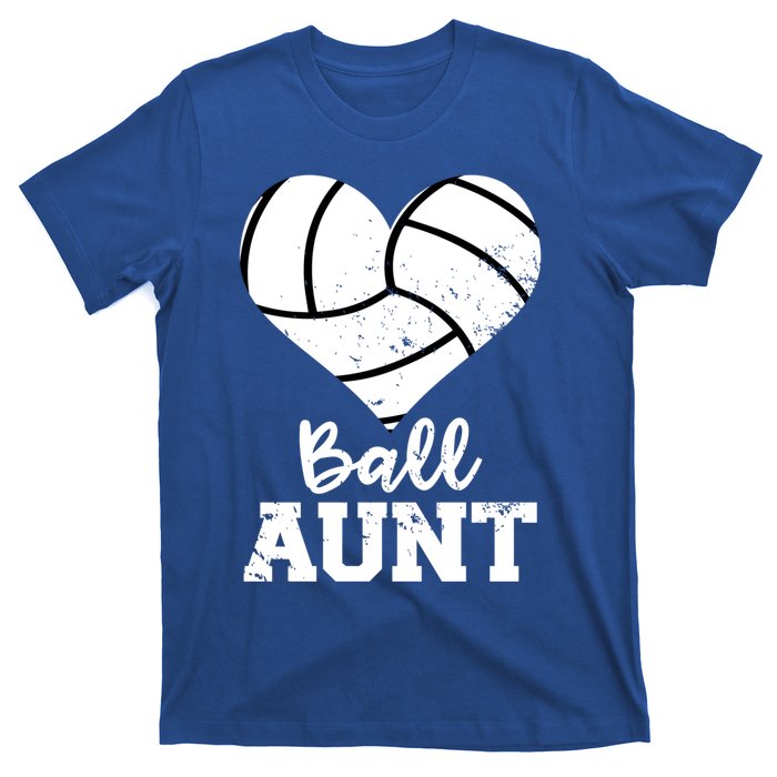 Ball Aunt Heart Funny Volleyball Aunt Gift T-Shirt