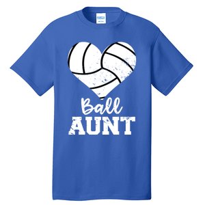 Ball Aunt Heart Funny Volleyball Aunt Gift Tall T-Shirt