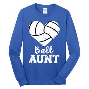 Ball Aunt Heart Funny Volleyball Aunt Gift Tall Long Sleeve T-Shirt