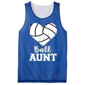 Ball Aunt Heart Funny Volleyball Aunt Gift Mesh Reversible Basketball Jersey Tank