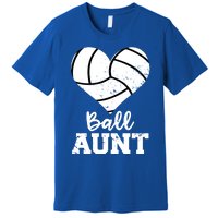 Ball Aunt Heart Funny Volleyball Aunt Gift Premium T-Shirt