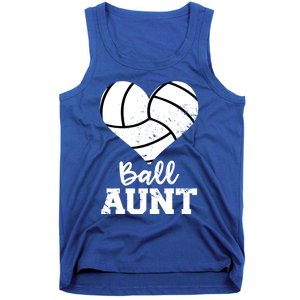 Ball Aunt Heart Funny Volleyball Aunt Gift Tank Top