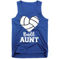 Ball Aunt Heart Funny Volleyball Aunt Gift Tank Top