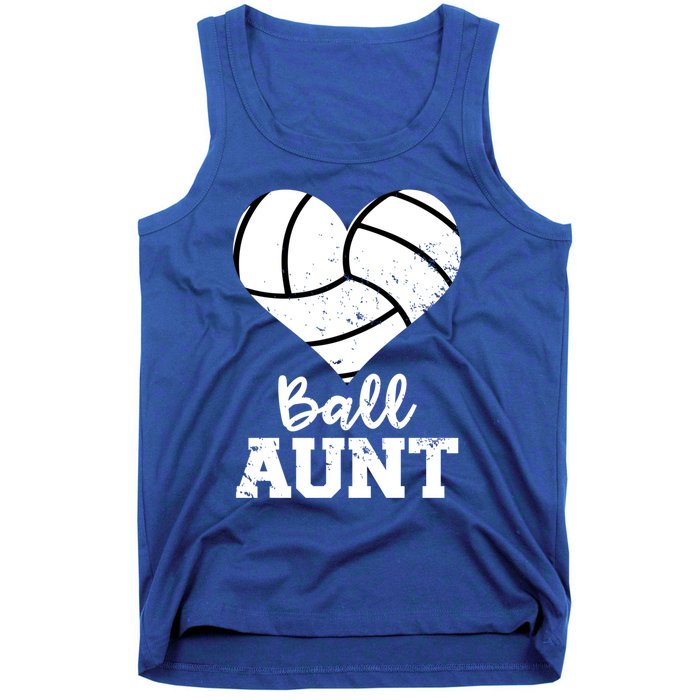 Ball Aunt Heart Funny Volleyball Aunt Gift Tank Top