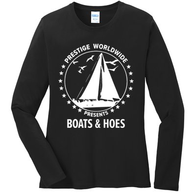 Boats And Hoes Step Brothers Gift Ladies Long Sleeve Shirt