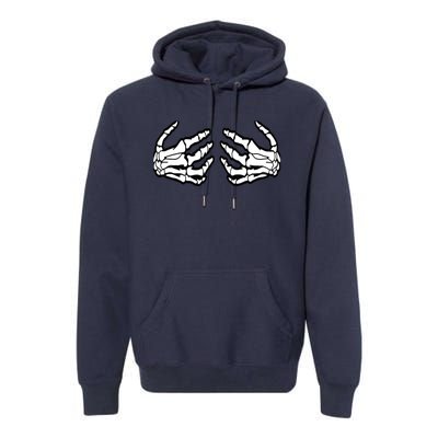 Best Adult Halloween Creepy Skeleton Hands - Funny Skeleton Premium Hoodie