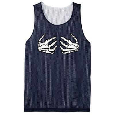 Best Adult Halloween Creepy Skeleton Hands - Funny Skeleton Mesh Reversible Basketball Jersey Tank