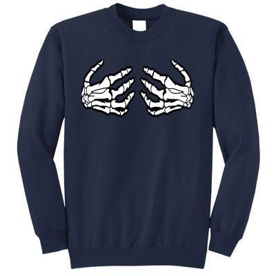 Best Adult Halloween Creepy Skeleton Hands - Funny Skeleton Tall Sweatshirt