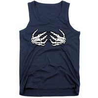 Best Adult Halloween Creepy Skeleton Hands - Funny Skeleton Tank Top