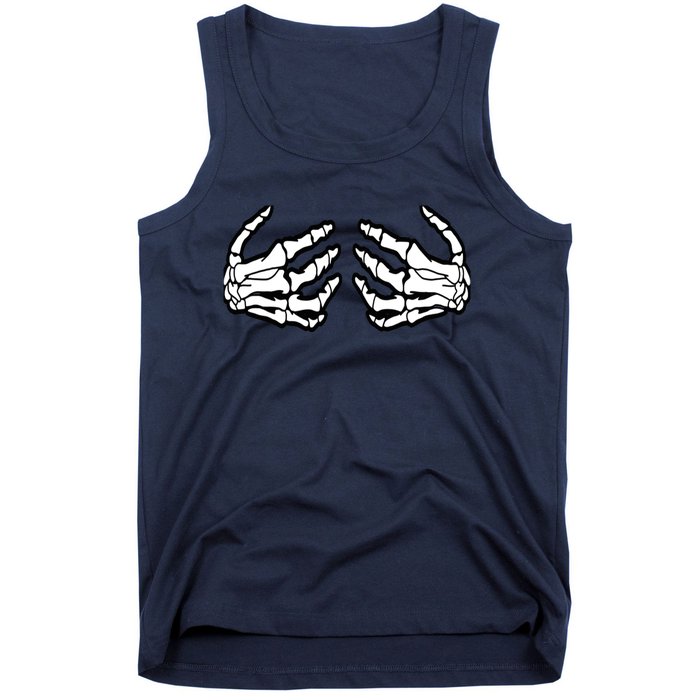 Best Adult Halloween Creepy Skeleton Hands - Funny Skeleton Tank Top