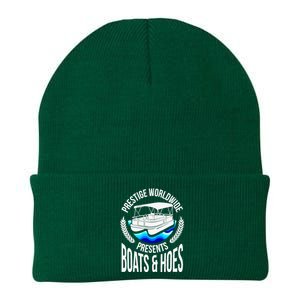 Boats And Hoes Funny Adult Humor Pontoon Party Gift Knit Cap Winter Beanie